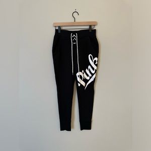 Like New Victoria’s Secret VS PINK Black and White Joggers Sweatpants - XS